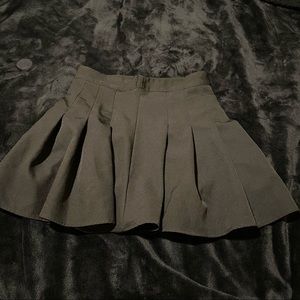 Black Pleated Mini Skirt